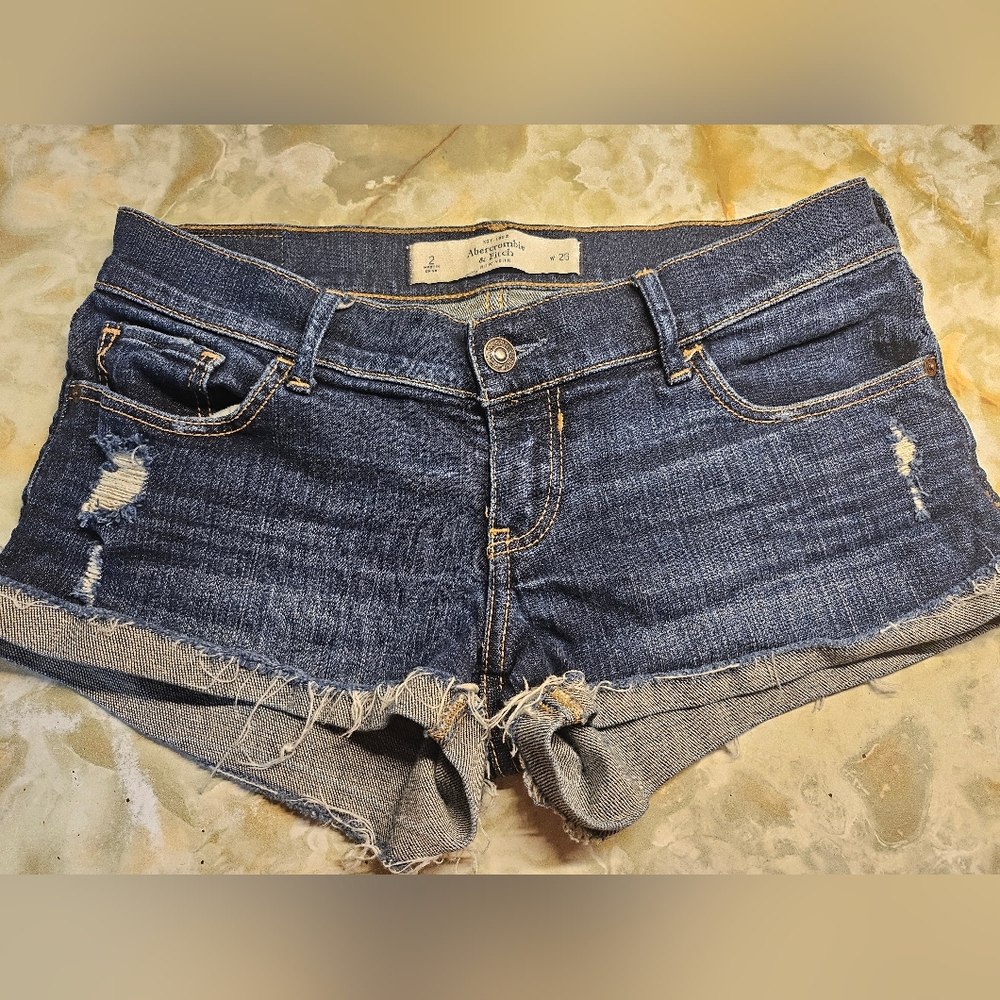 Abercrombie and Fitch demin short low rise sz 2
